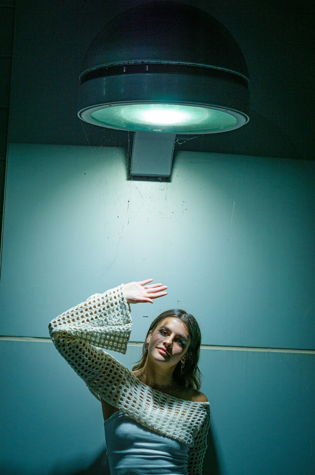 Woman lighting technician smiling portrait