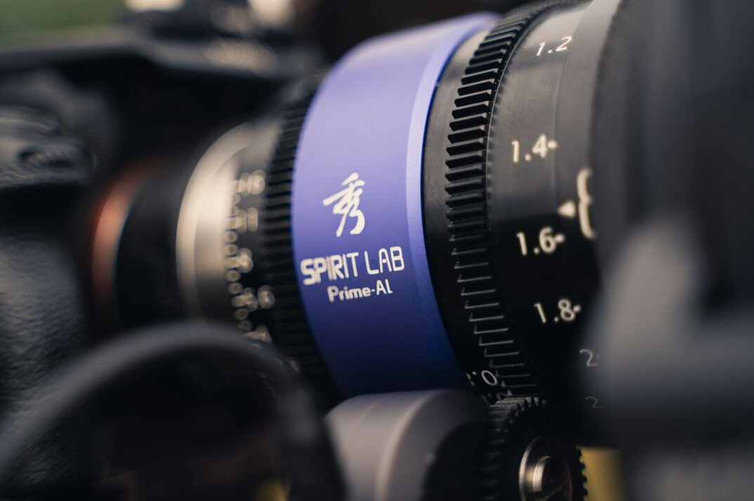 Professional broadcast camera lens close up
